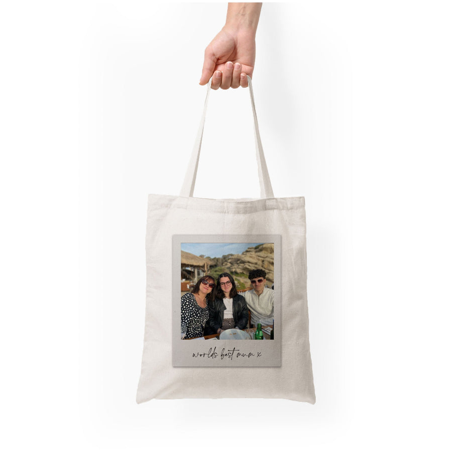 Worlds Best Mum Polaroid - Personalised Mother's Day Tote Bag