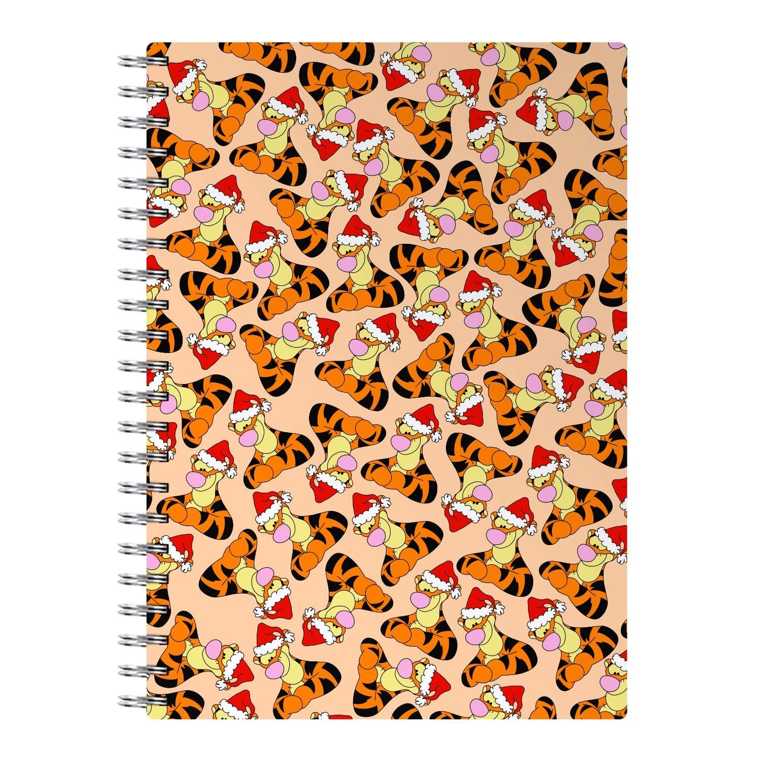 Tiger Pattern Christmas Notebook