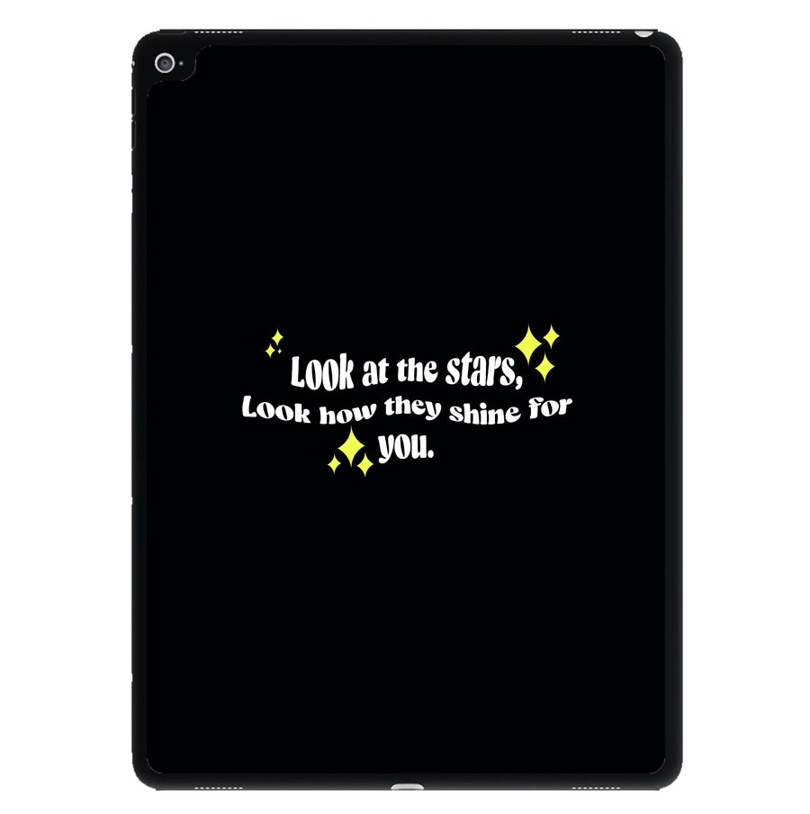 Look At The Stars - Black Colplay iPad Case