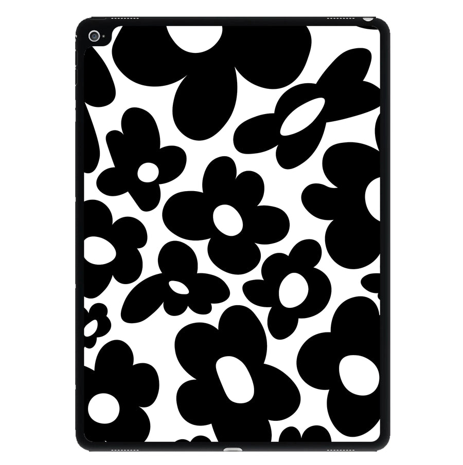 Black Flowers - Trippy Patterns iPad Case