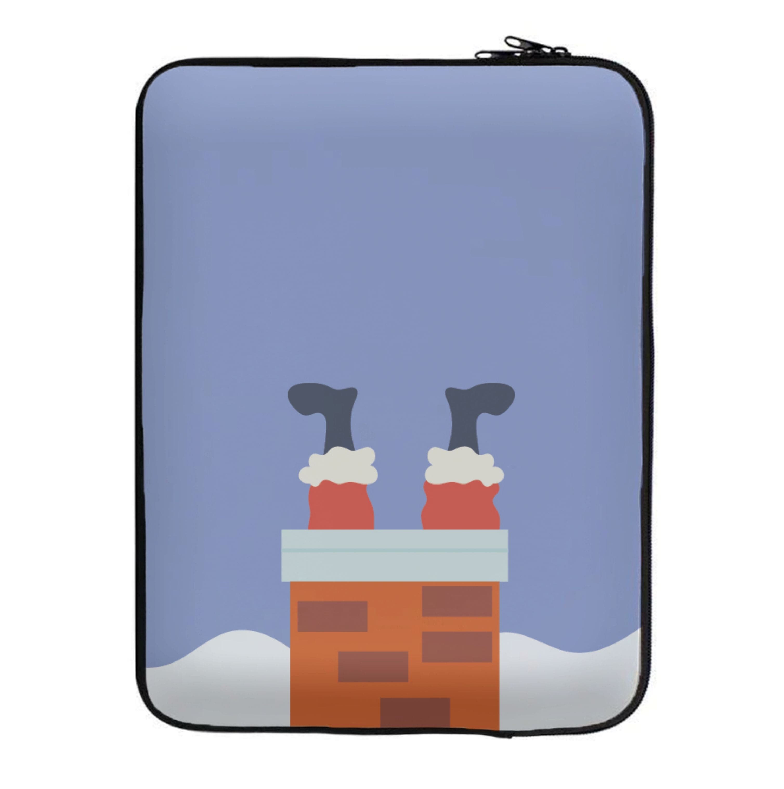 Santa Stuck In A Chimney - Christmas Laptop Sleeve