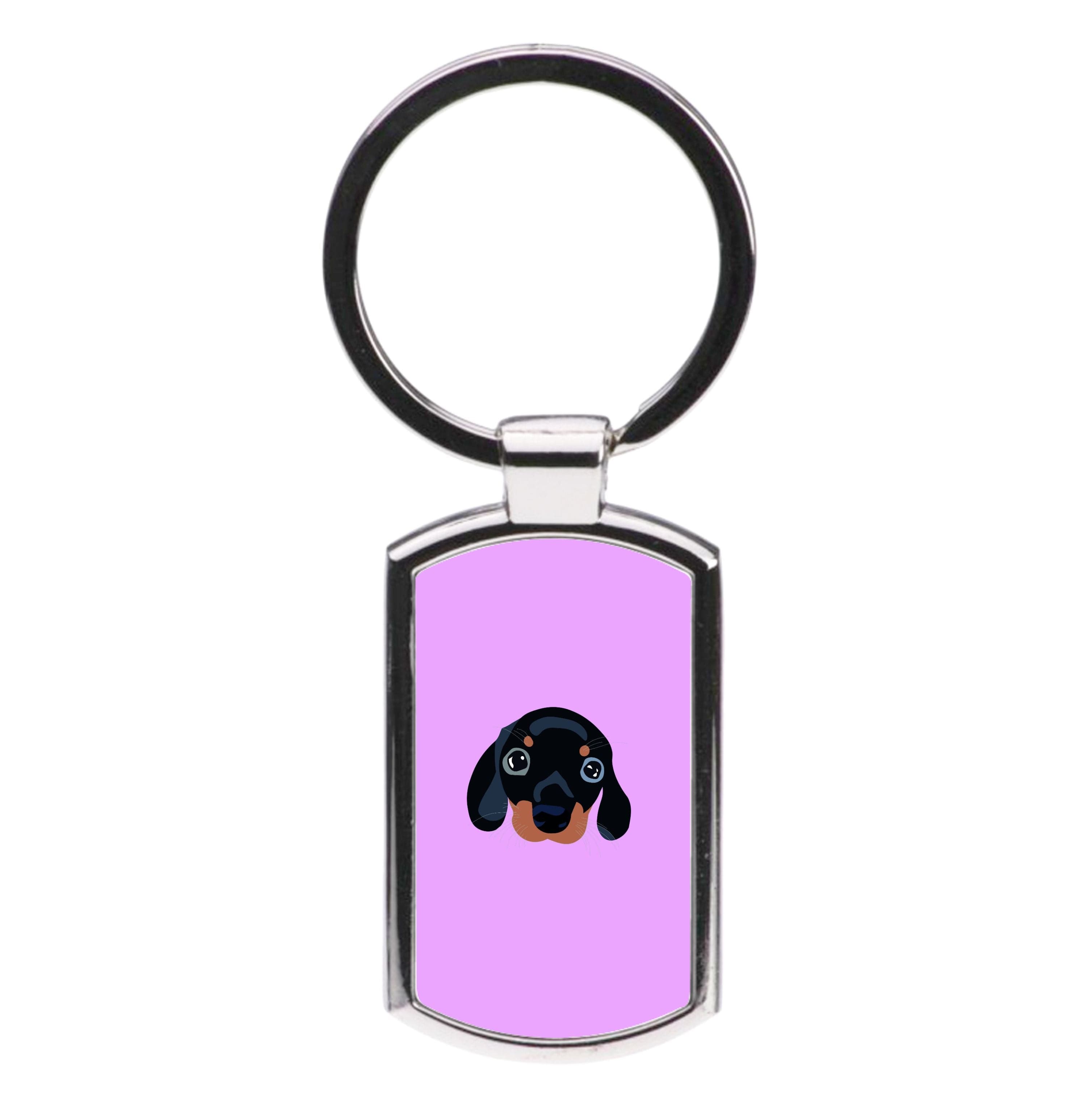 Black - Dachshunds Luxury Keyring