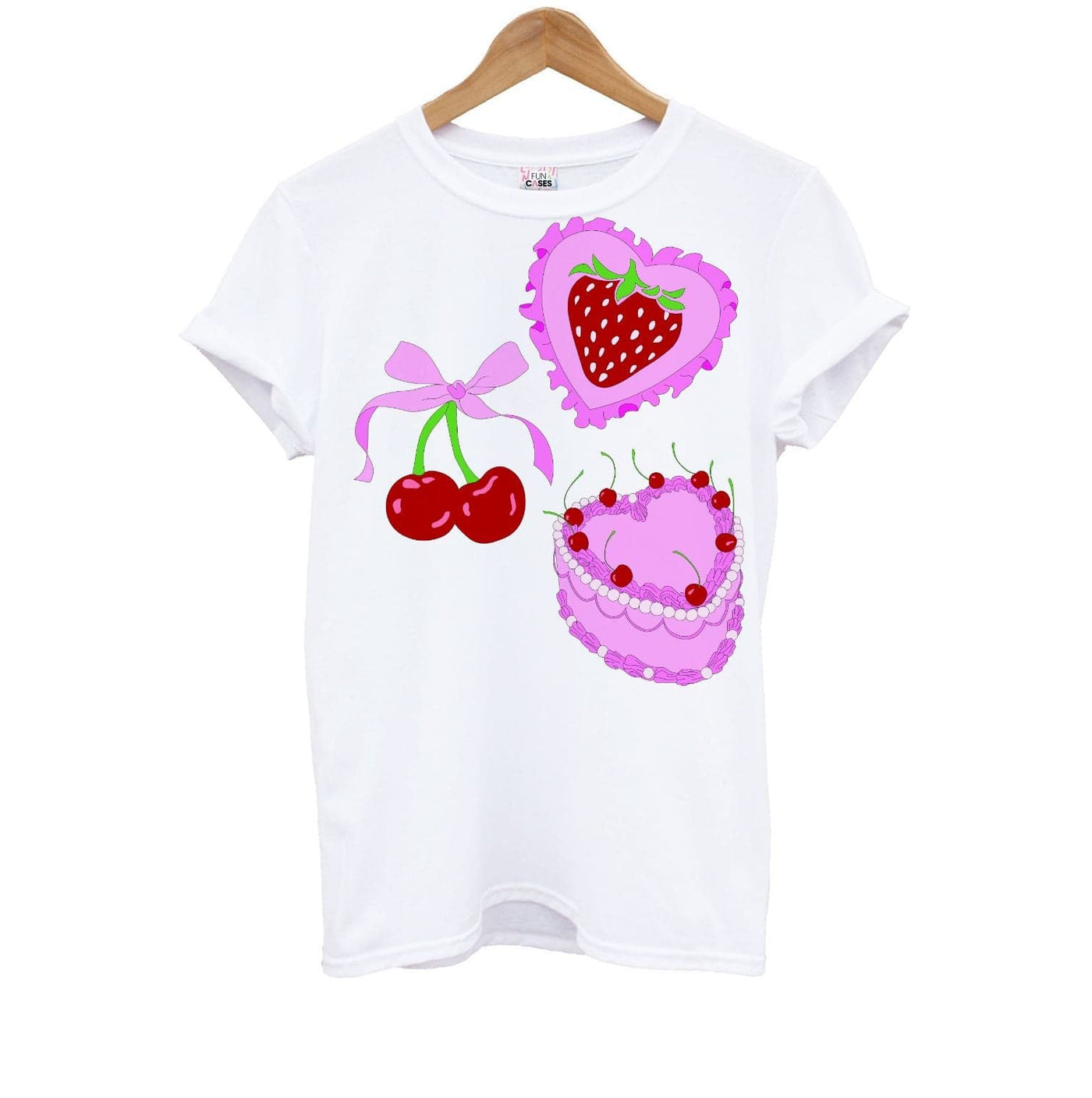 Cherries, Strawberries And Cake - Valentine's Day Kids T-Shirt