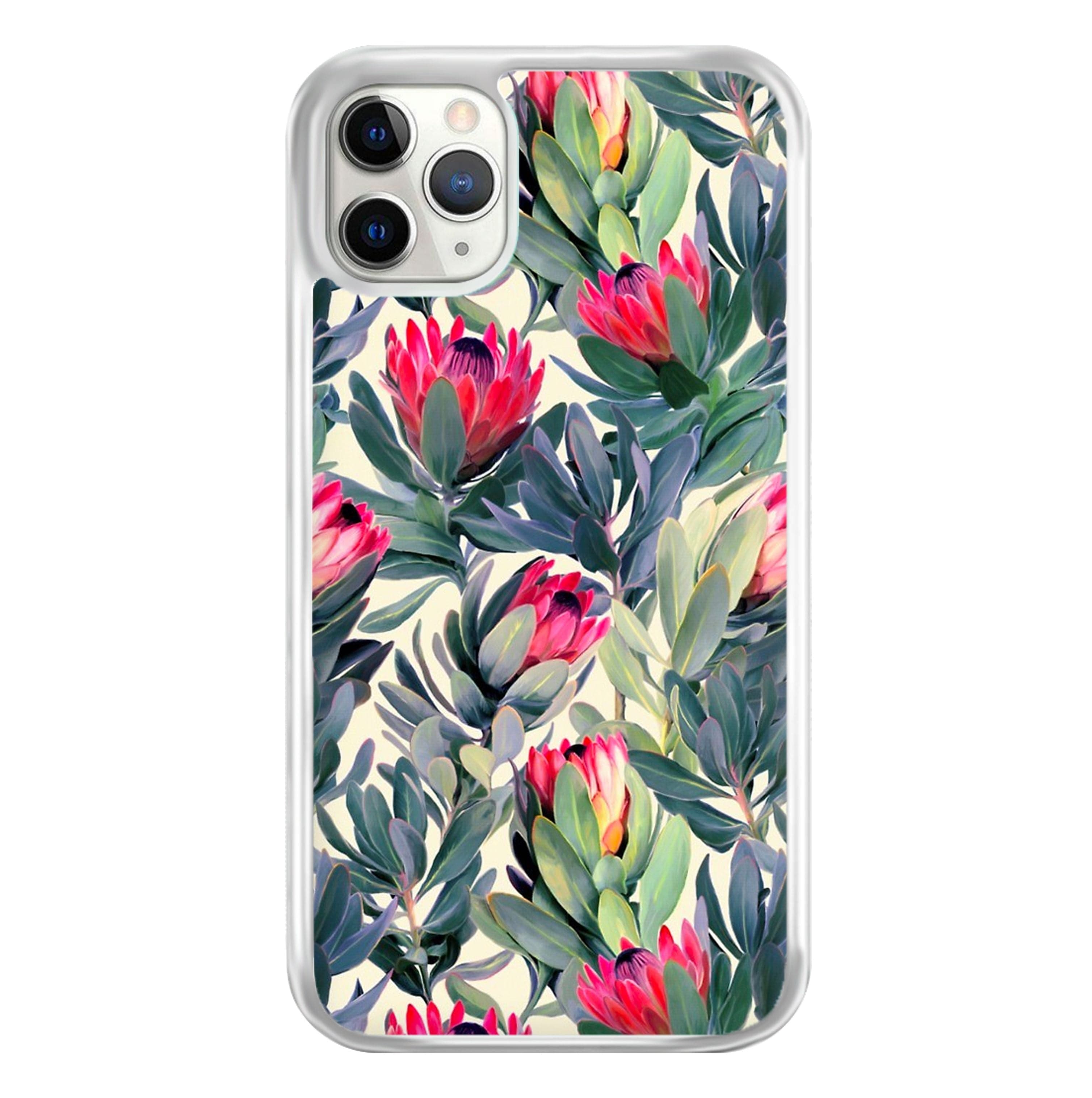 Painted Protea Pattern Phone Case