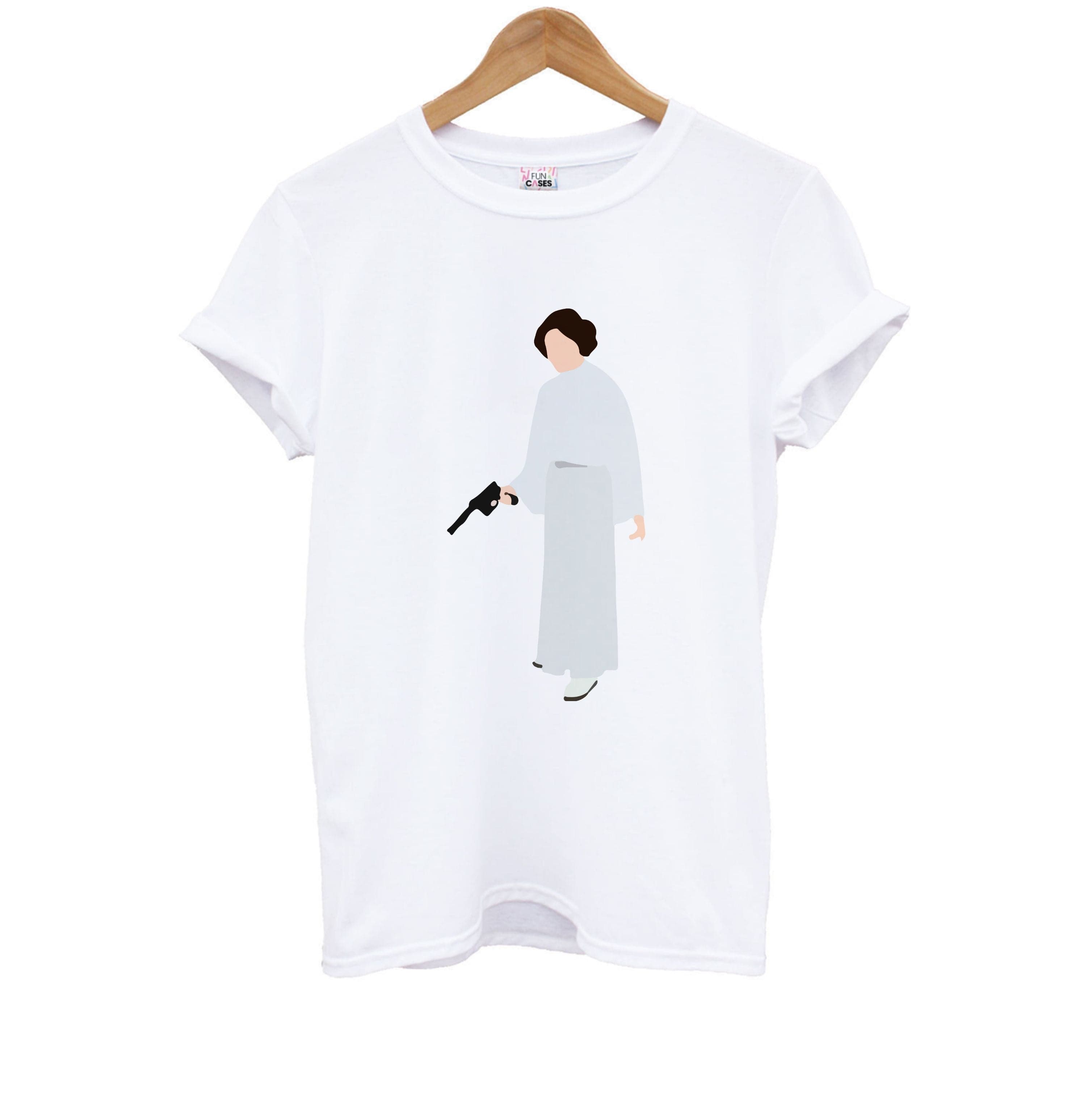 Leia Faceless With Gun Kids T-Shirt