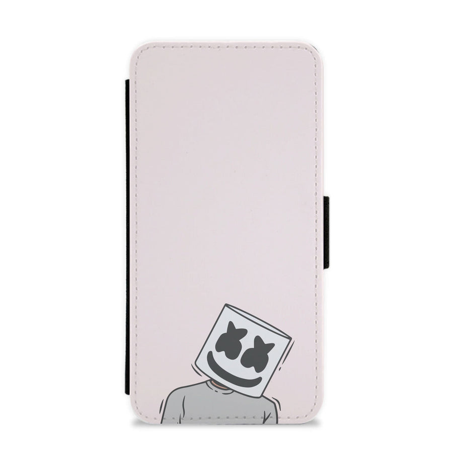 Grey Shirt - Marshmello Flip / Wallet Phone Case