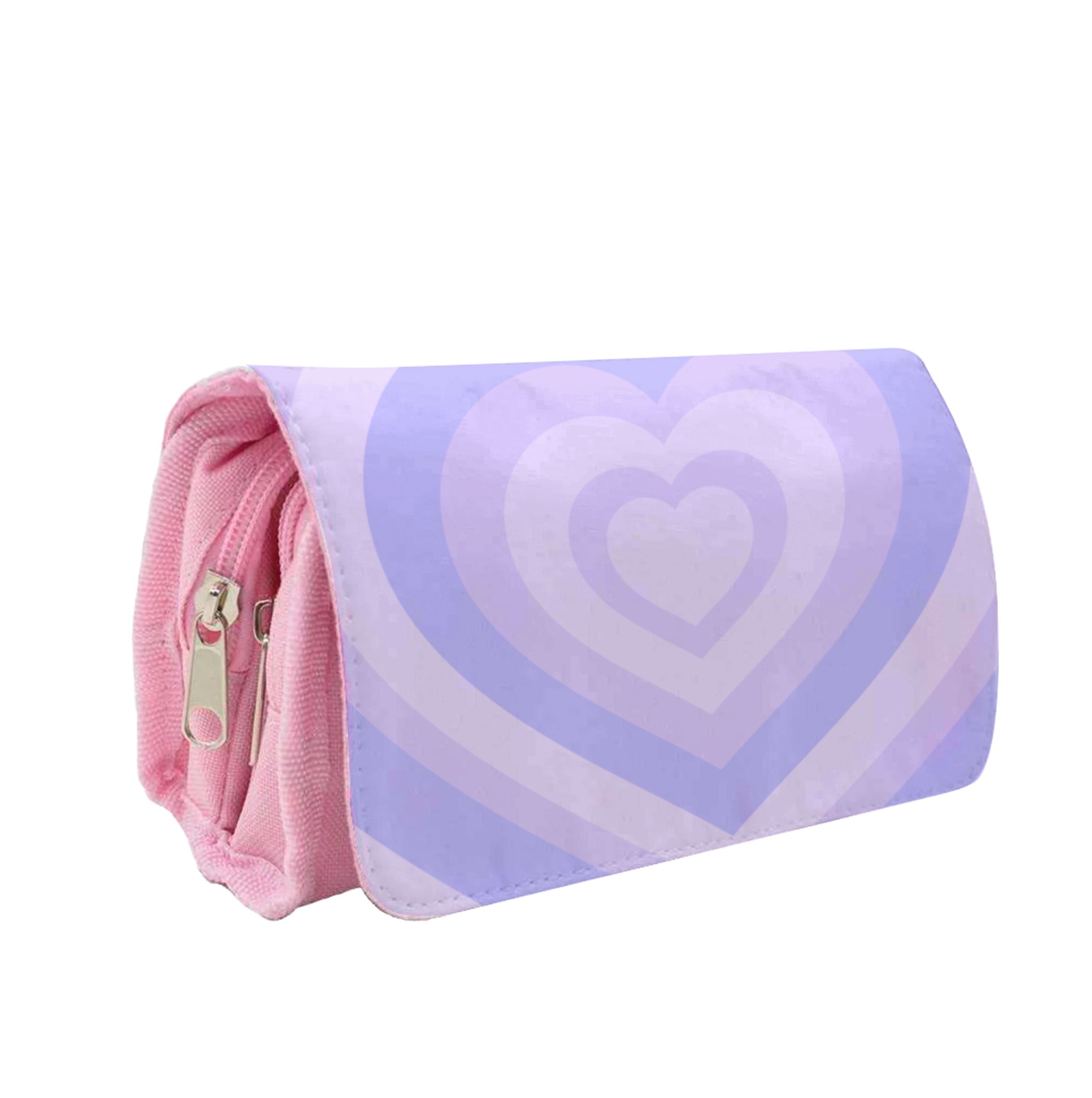 Purple - Colourful Hearts Pencil Case