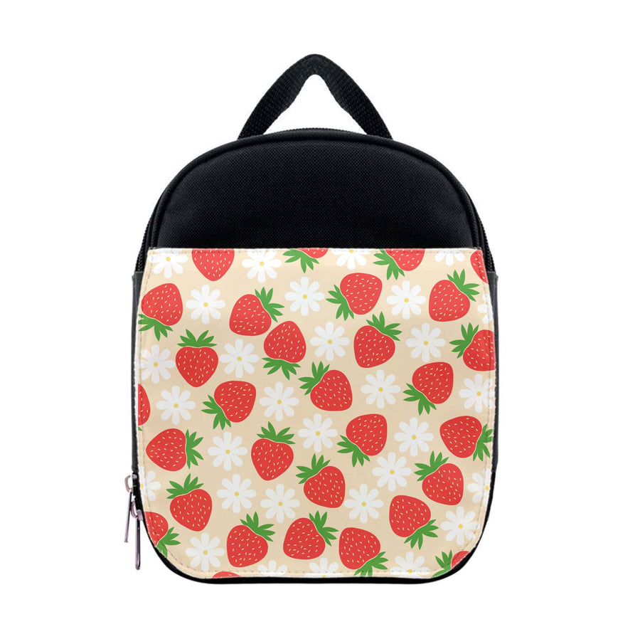 Strawberries and Flowers - Spring Patterns Lunchbox