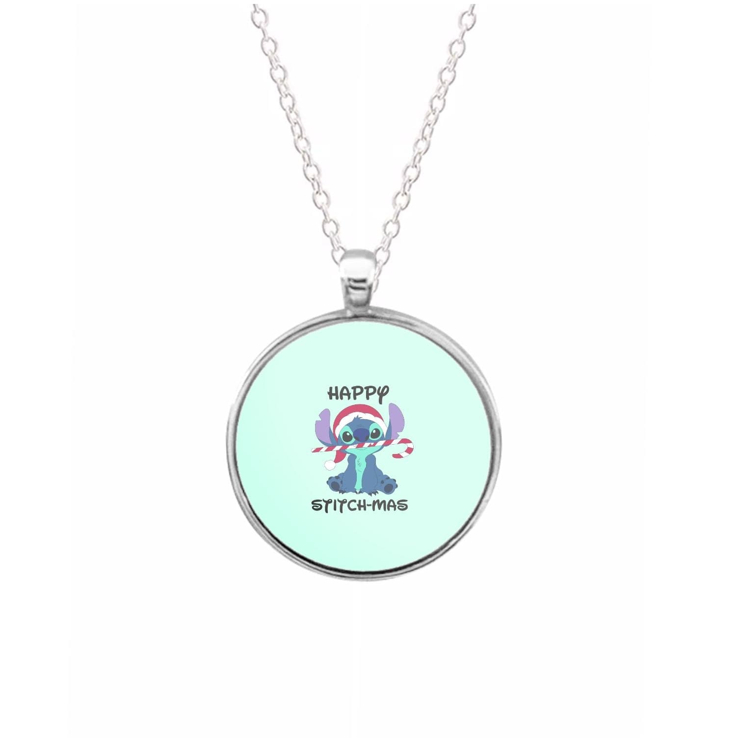 Happy Blue Alienmas - Christmas Necklace