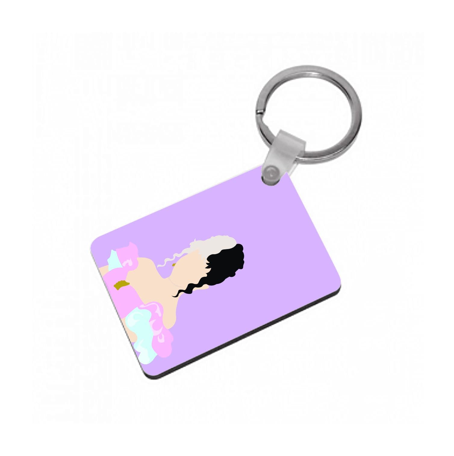 Blue And Pink Dress Keyring