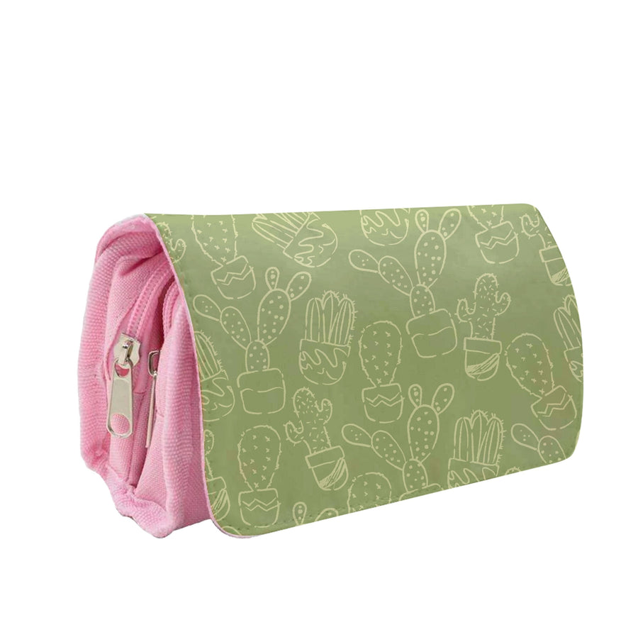 Green And Yellow Cacti - Western  Pencil Case