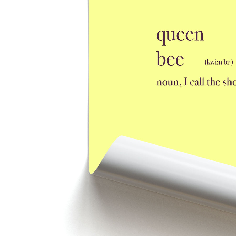 Queen Bee Definition - Beyonce Poster