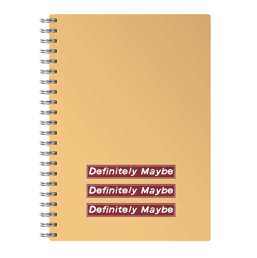 Definitely Maybe - Oasis Notebook