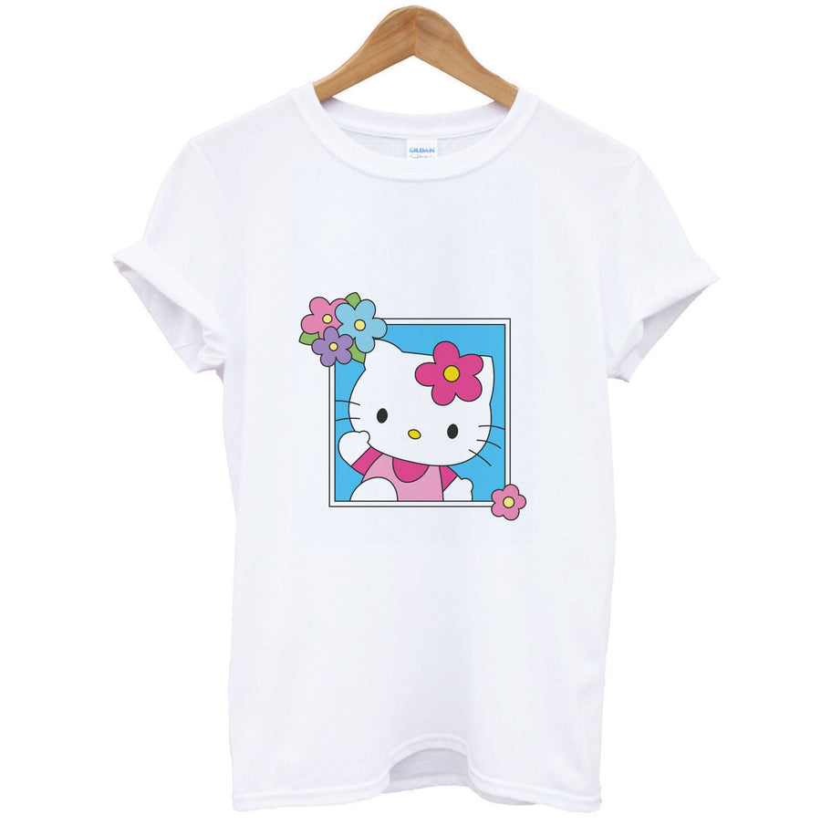 Flower Polaroid - Hello Kitty T-Shirt