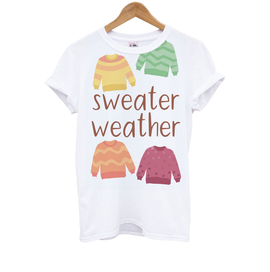 Sweater Weather - Autumn Kids T-Shirt