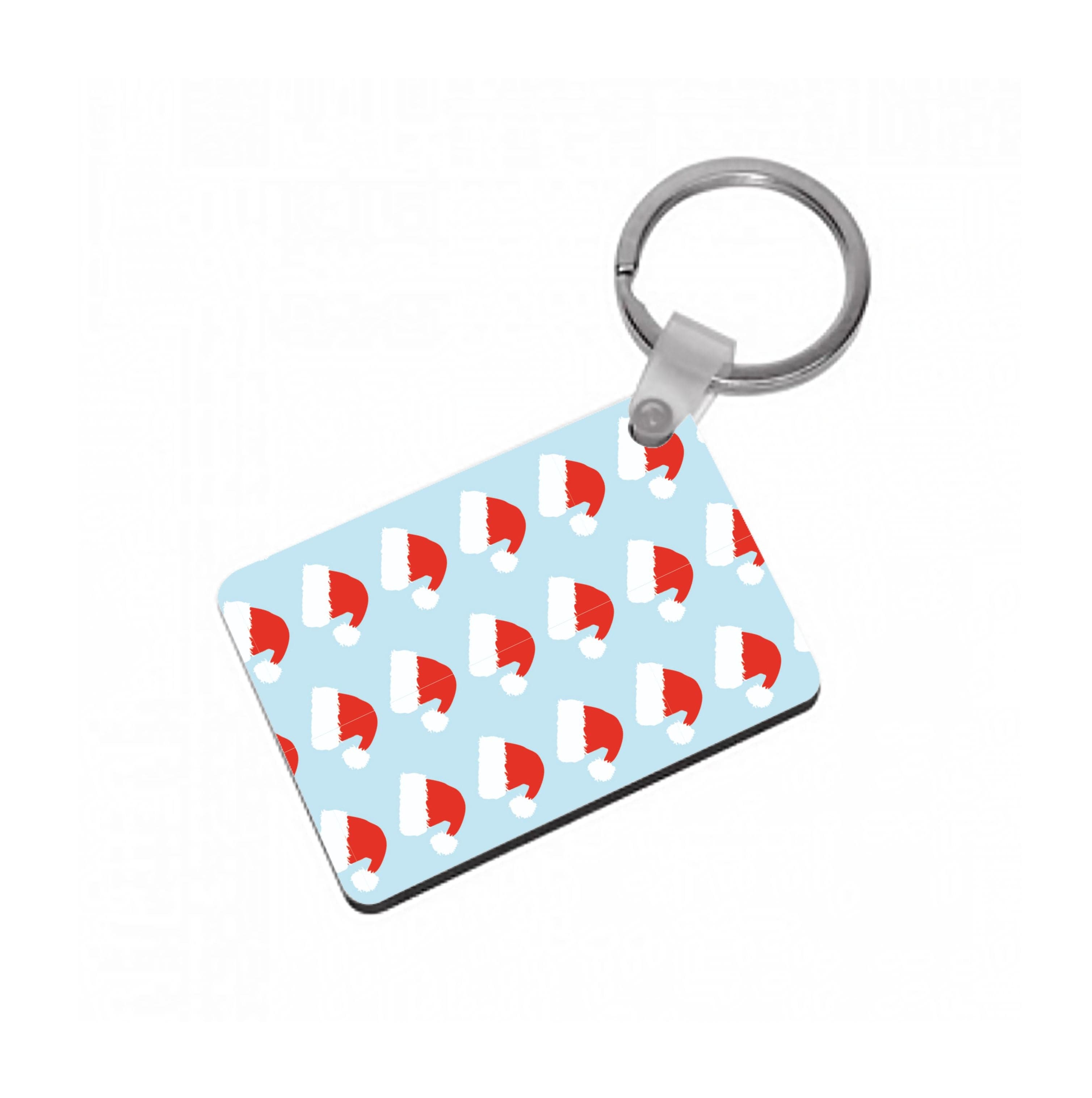 Santa Hat - Christmas Patterns Keyring