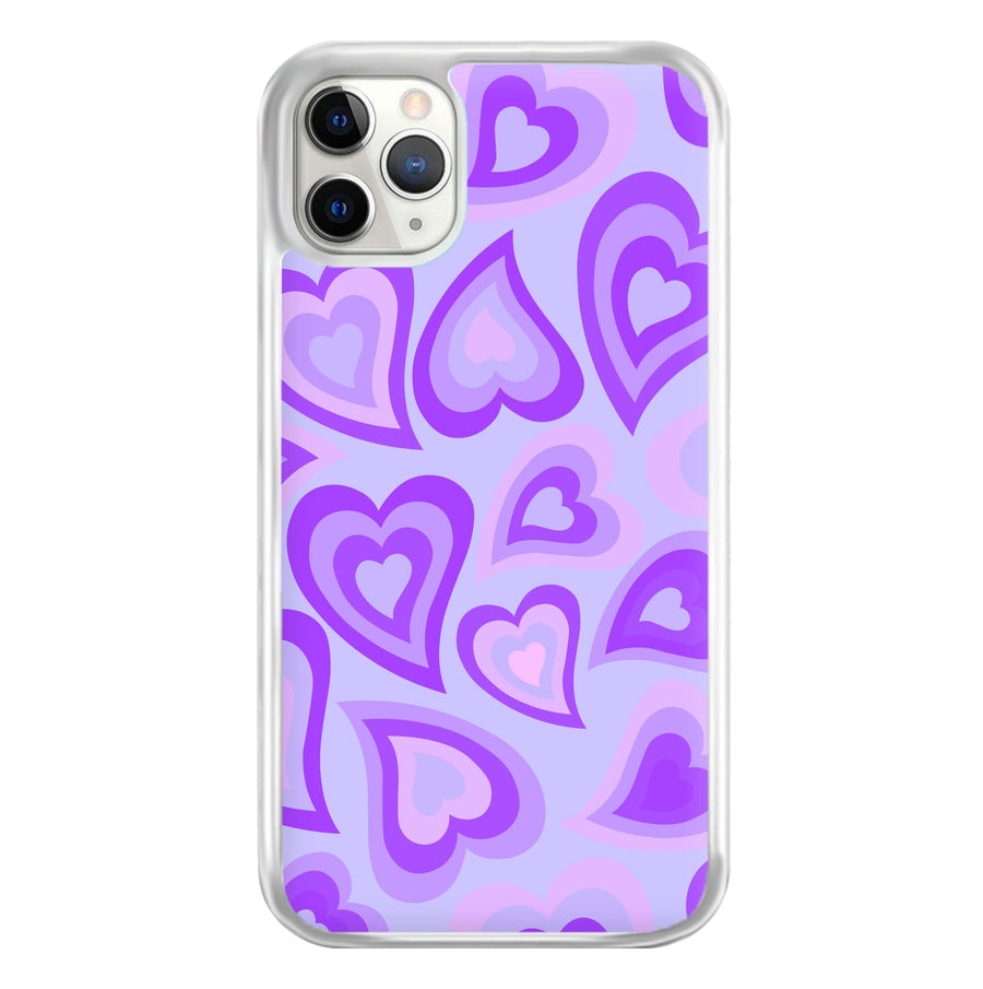 Purple Hearts - Trippy Patterns Phone Case