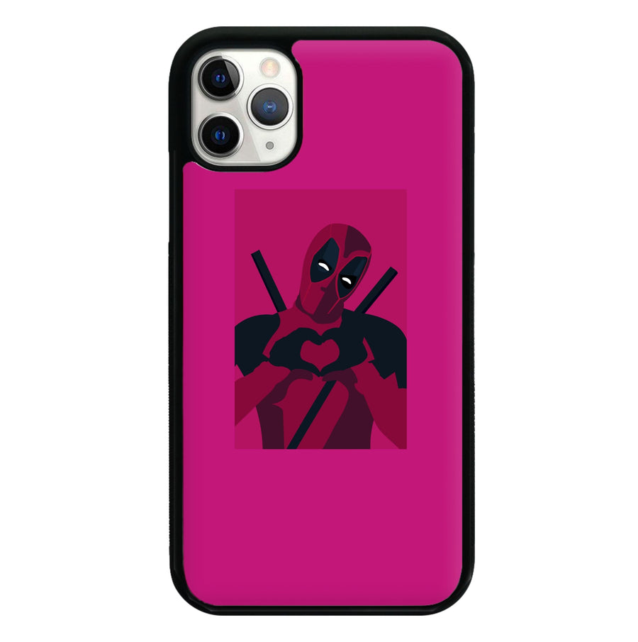 Deadpool heart - Marvel Phone Case