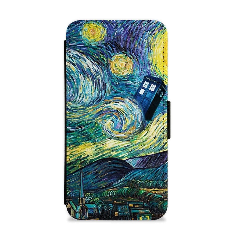 Starry Night Tardis - Doctor Who Flip / Wallet Phone Case - Fun Cases