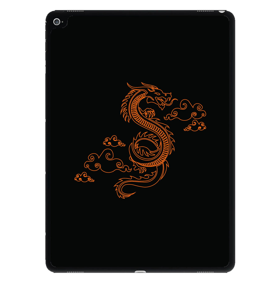 Orange - Dragon Patterns iPad Case