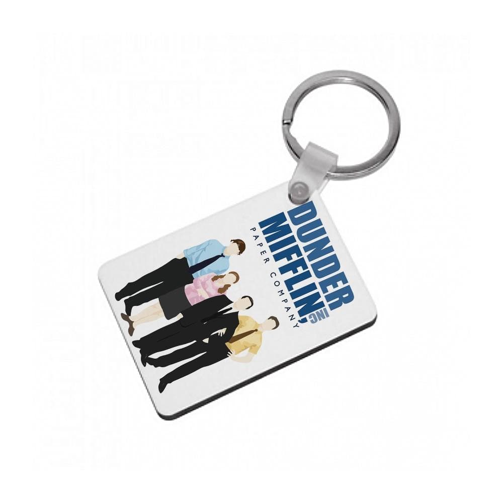 The Office Cartoon - Dunder Mifflin Keyring - Fun Cases