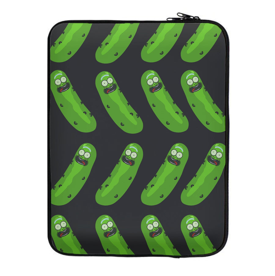 Pickle Rick Pattern - Rick And Morty Laptop Sleeve