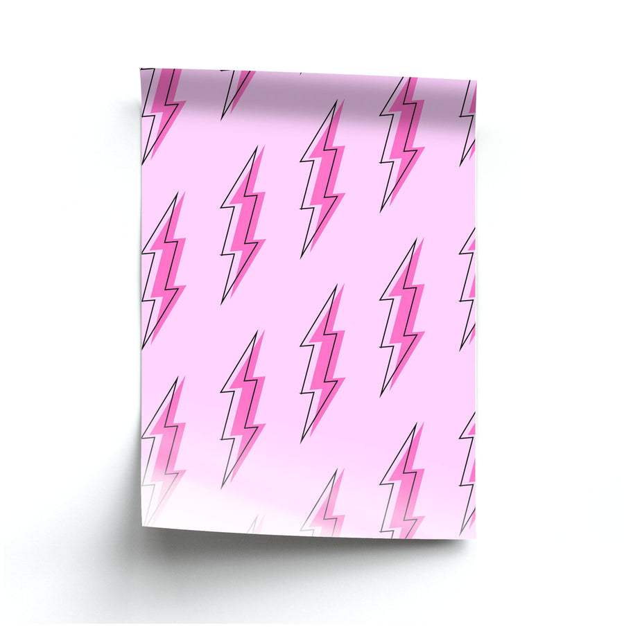 Pink Lightning - Eighties Poster