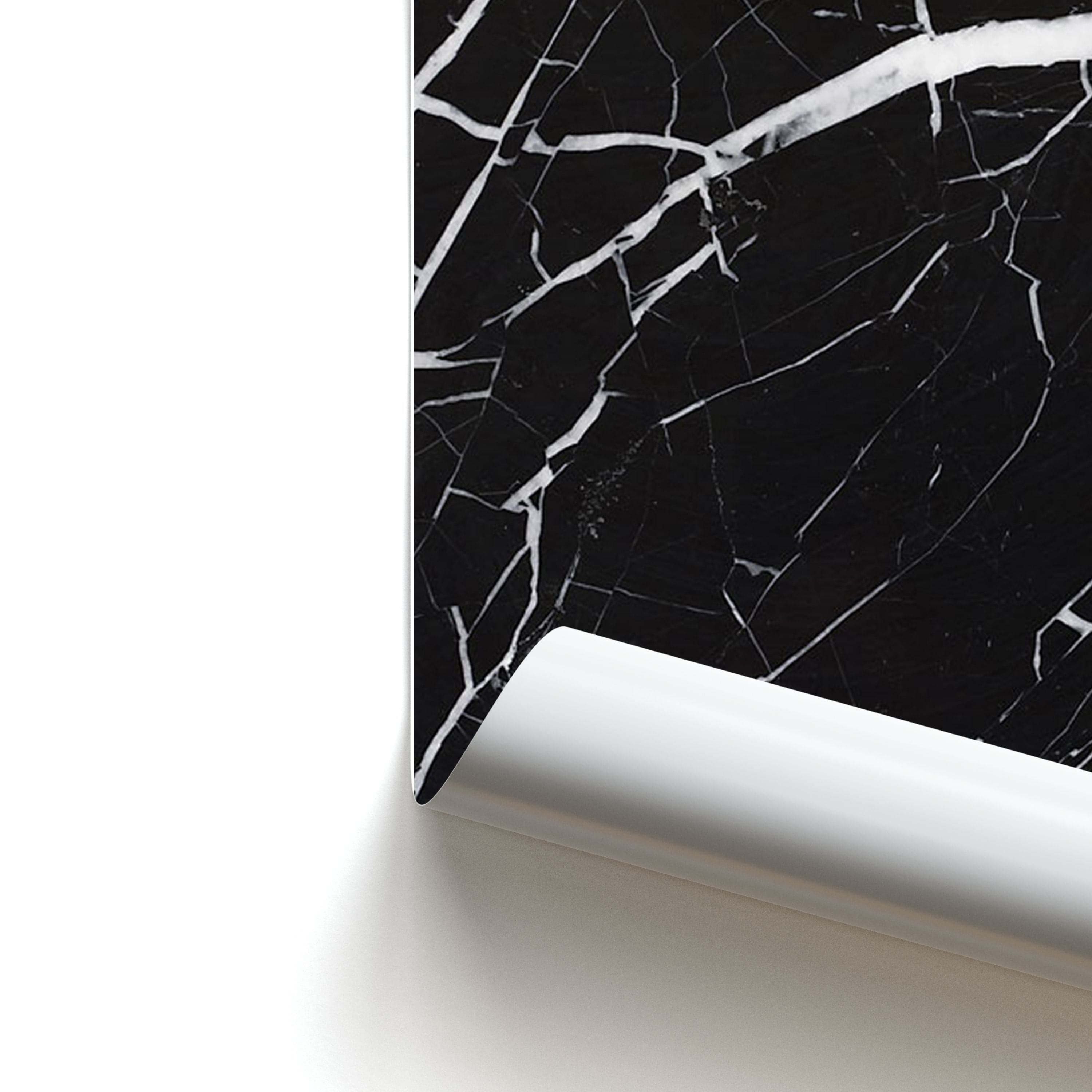 Black & White Marble Pattern Poster