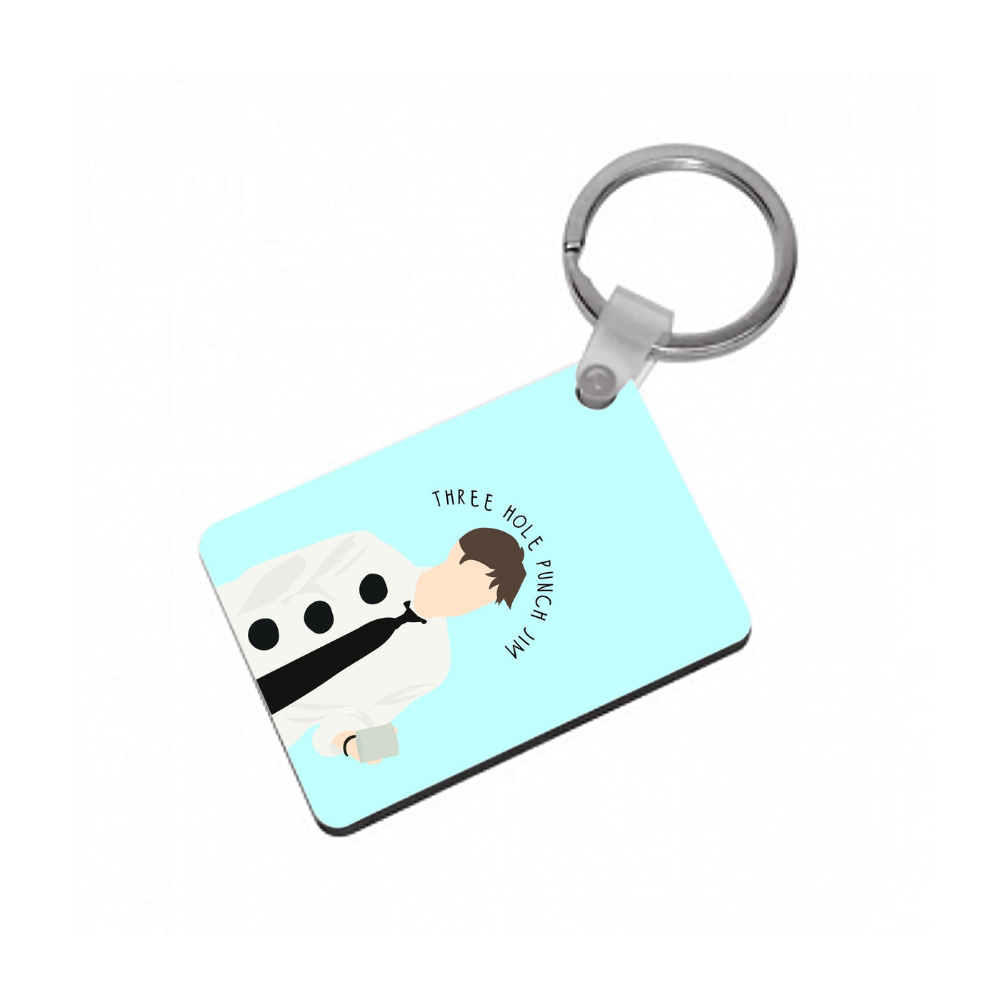 Three Hole Punch Jim The Office - Halloween Specials Keyring