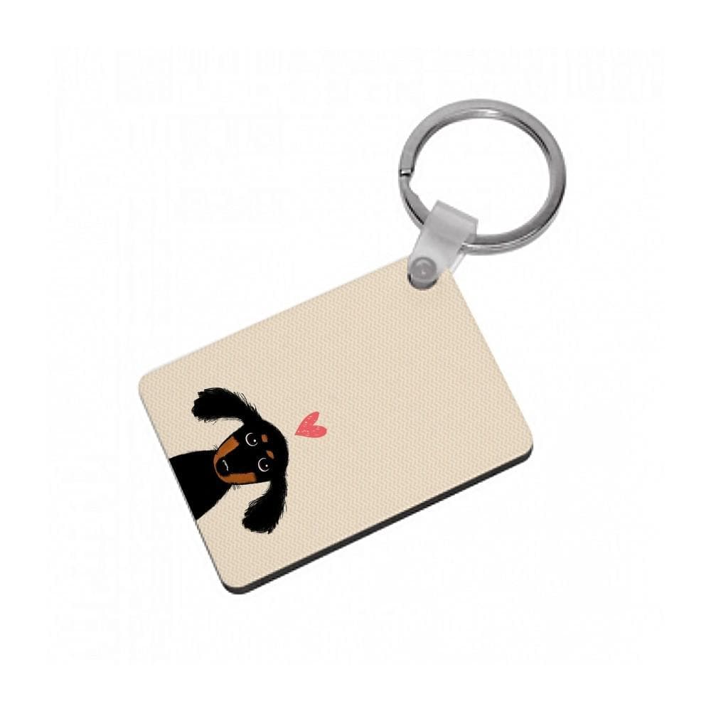 Dachshund Puppy Love Keyring - Fun Cases