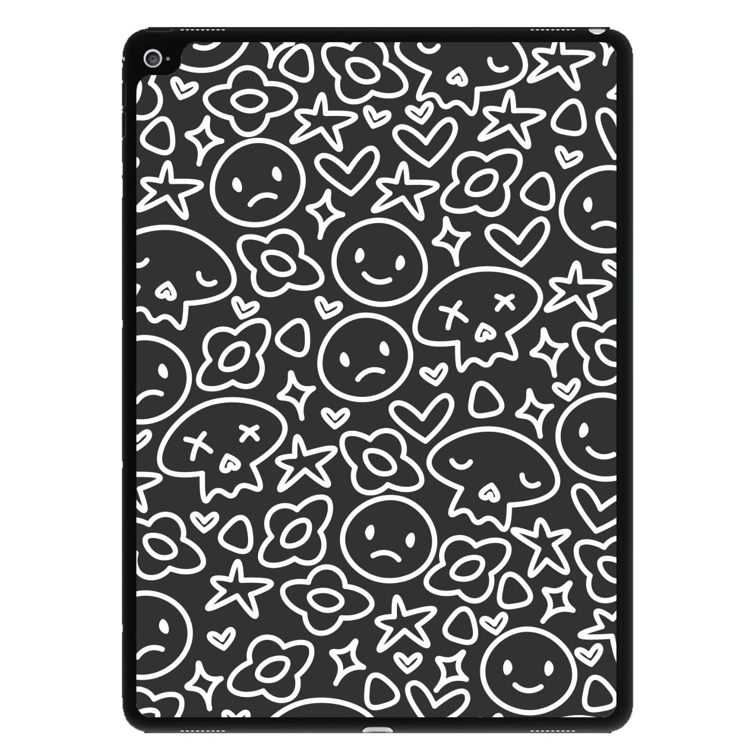 Black Skulls - Skate Aesthetic  iPad Case