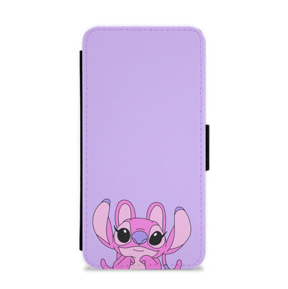 Gazing - Pink Alien Flip / Wallet Phone Case