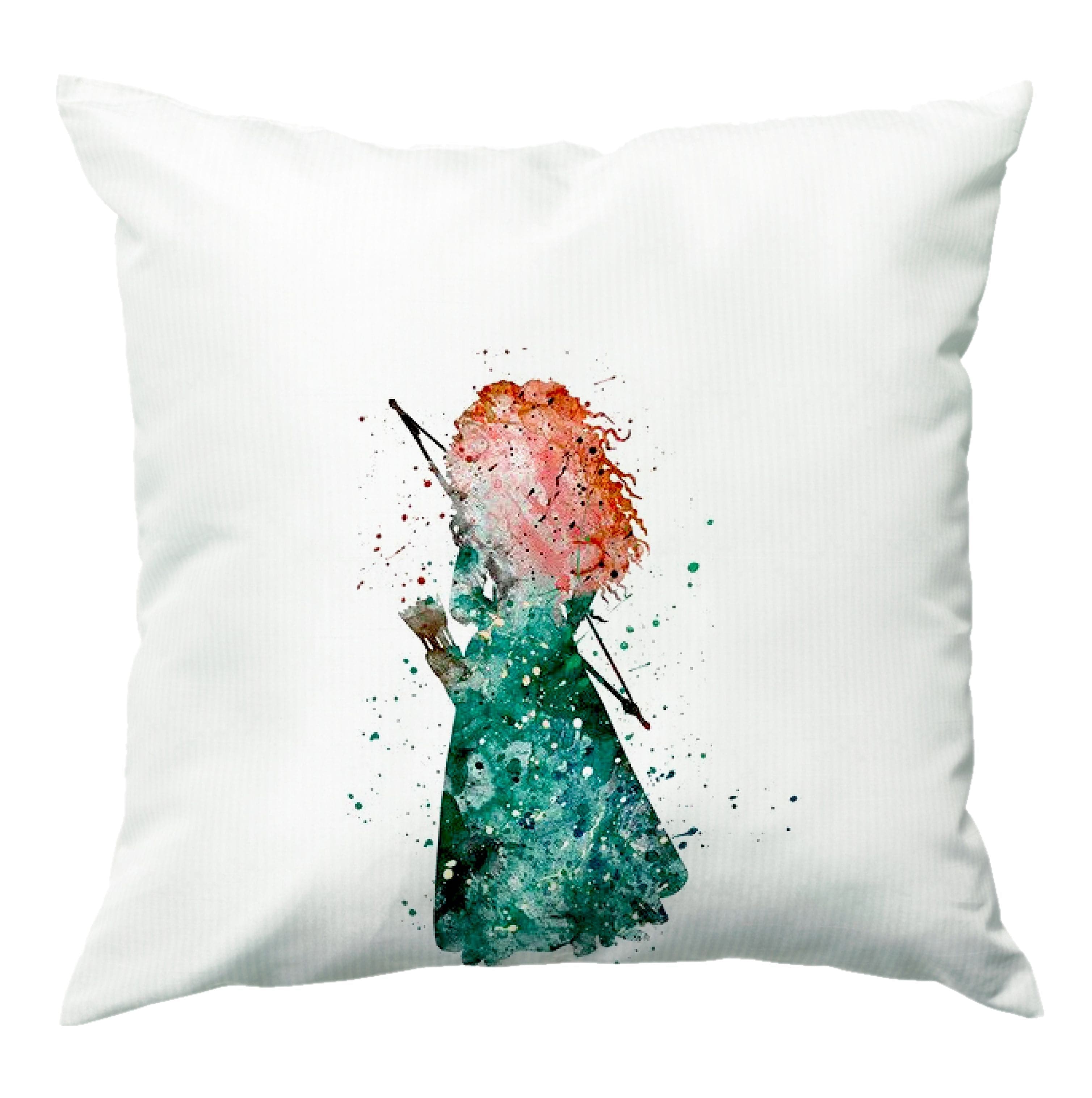 Watercolour Princess Merida Brave Fairytale Cushion