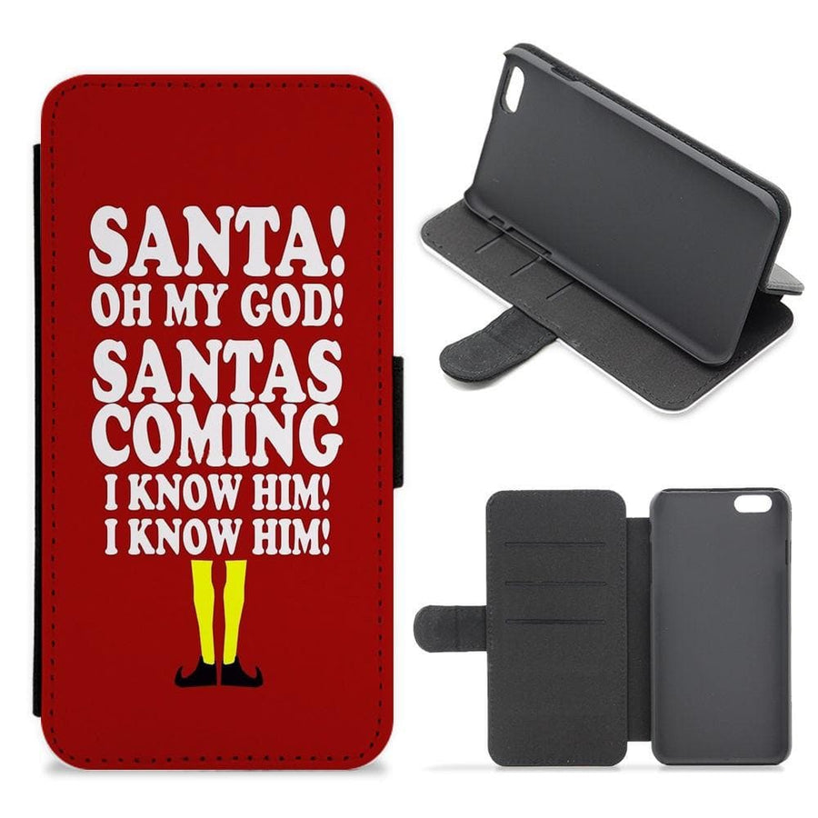 Santa's Coming - Buddy The Elf Flip / Wallet Phone Case - Fun Cases