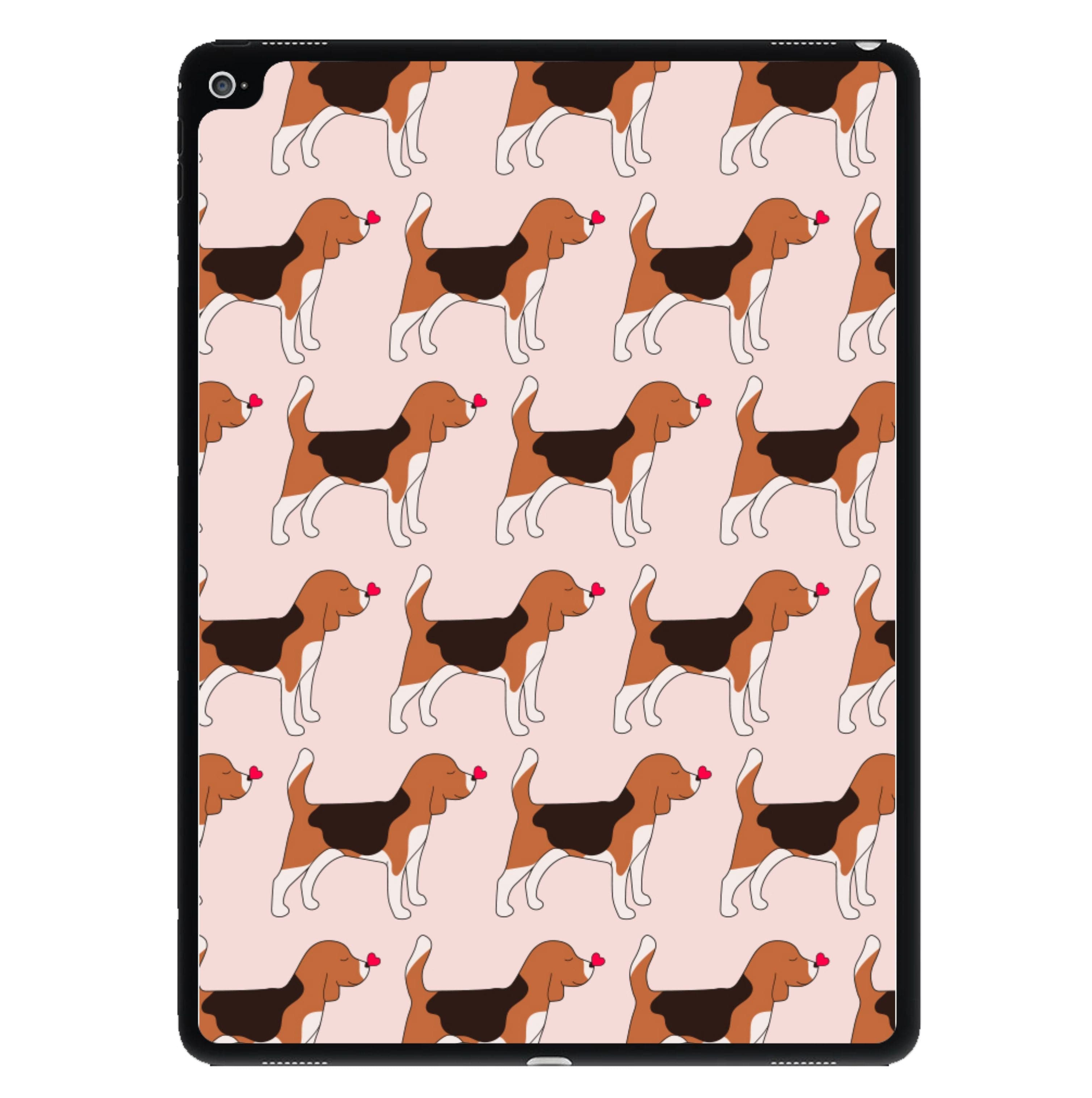 Love Beagle - Dog Pattern iPad Case