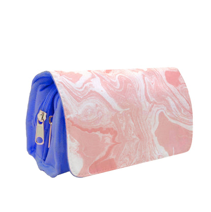 Pink Swirly Marble Pencil Case