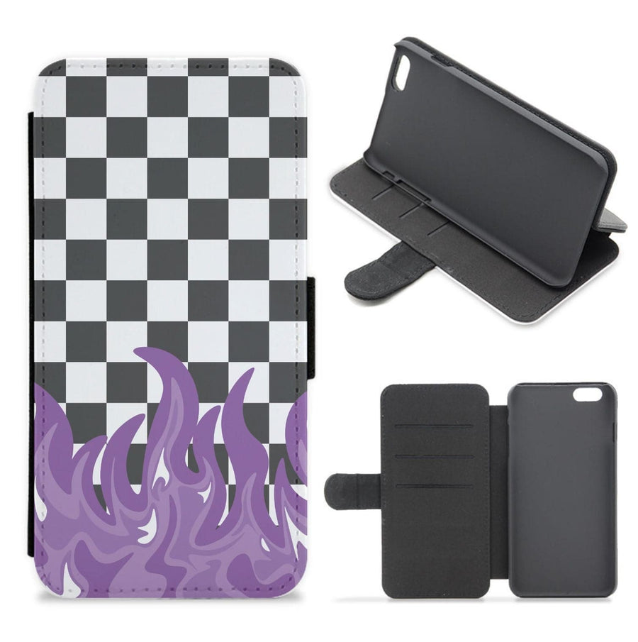 Purple Flame - Skate Aesthetic  Flip / Wallet Phone Case