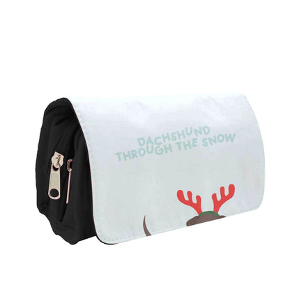 Dachshund Through The Snow - Christmas Pencil Case