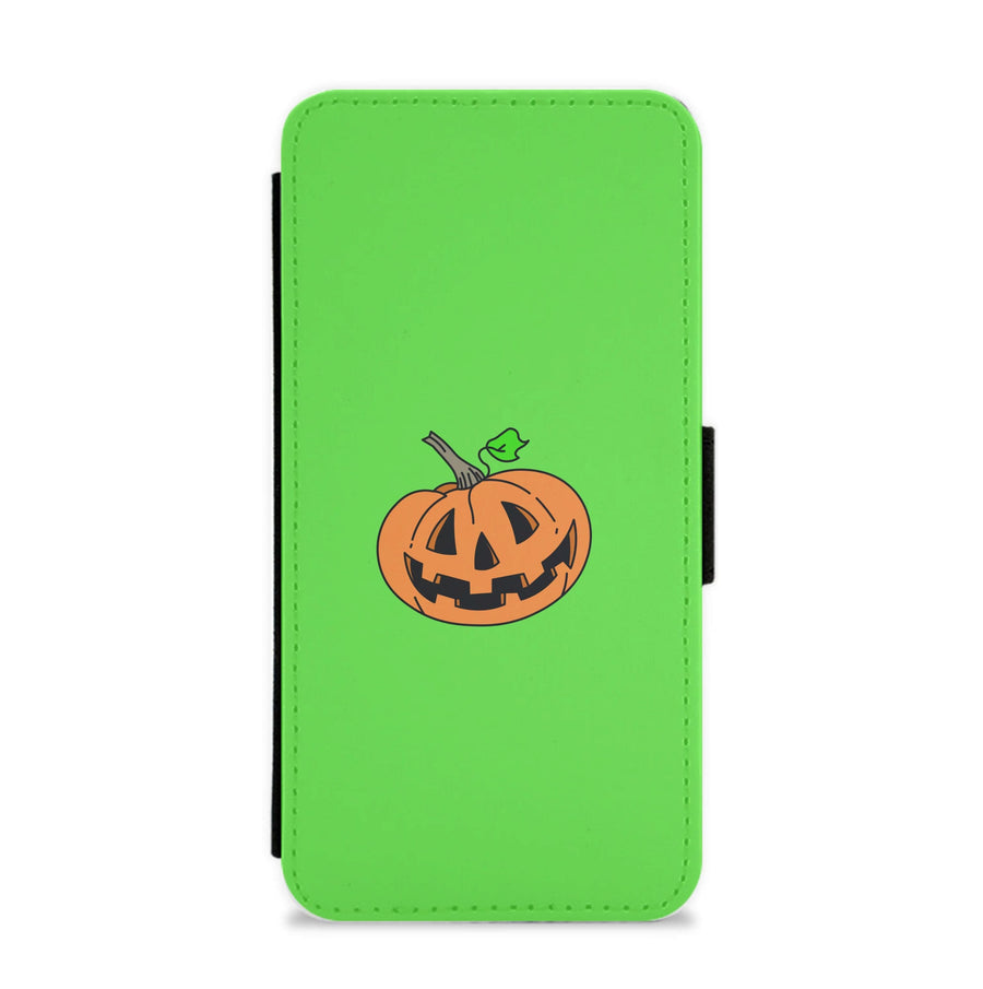 Pumpkin Green - Halloween Flip / Wallet Phone Case