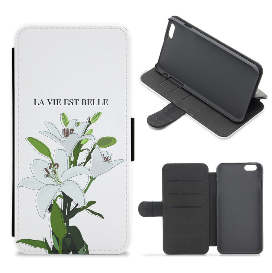 La Vie Est Belle - Clean Girl Aesthetic Flip / Wallet Phone Case