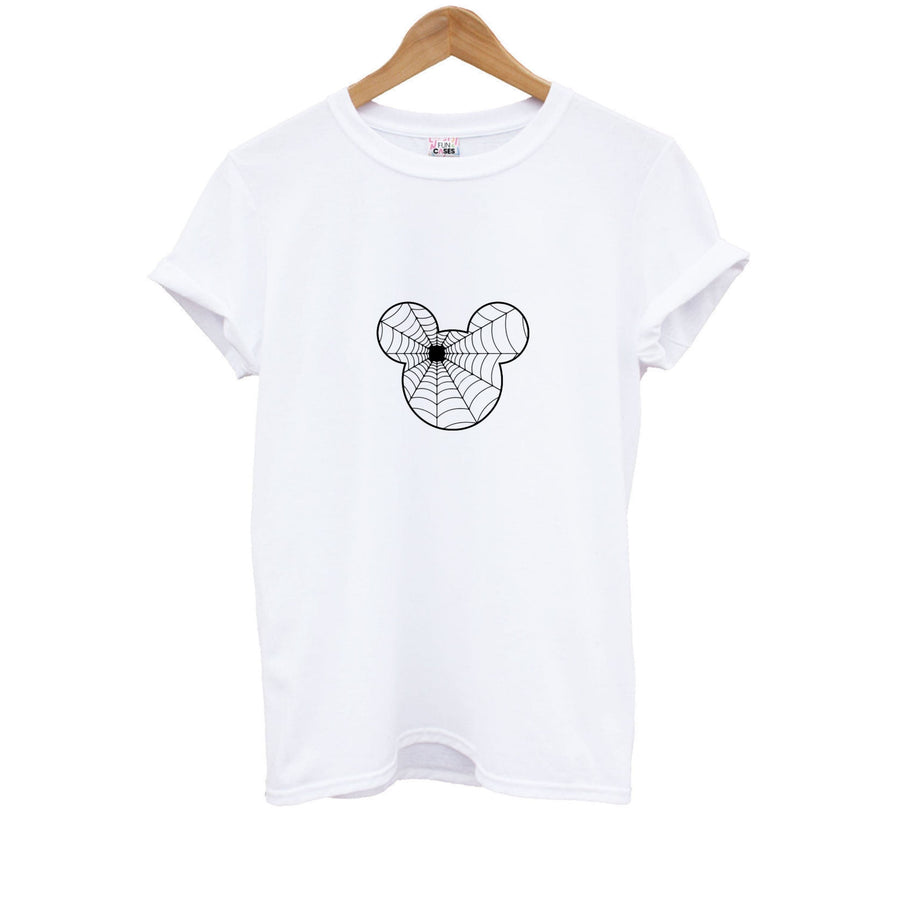 Mickey Mouse Spider Web - Halloween Kids T-Shirt