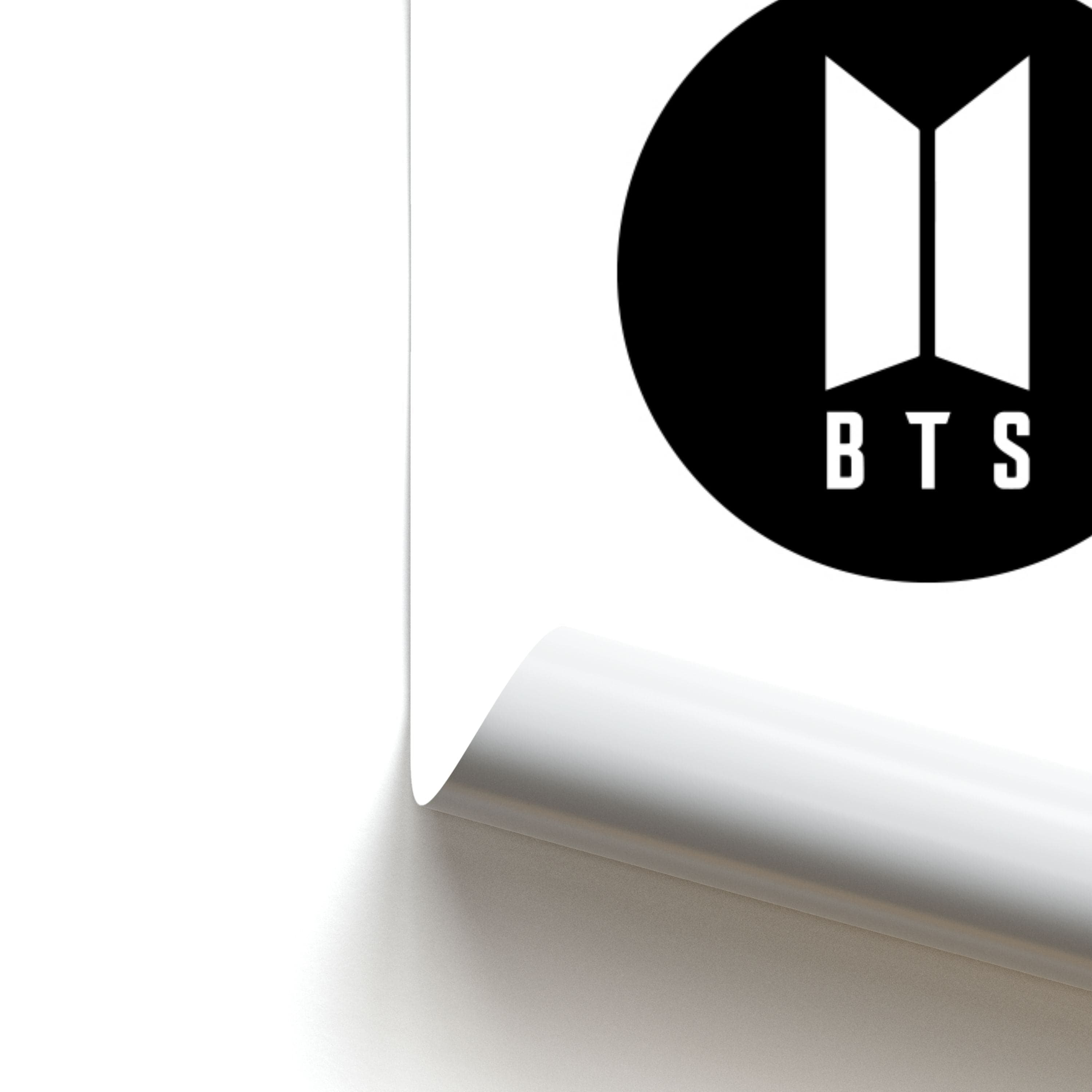 BTS logo Black - K Pop Poster