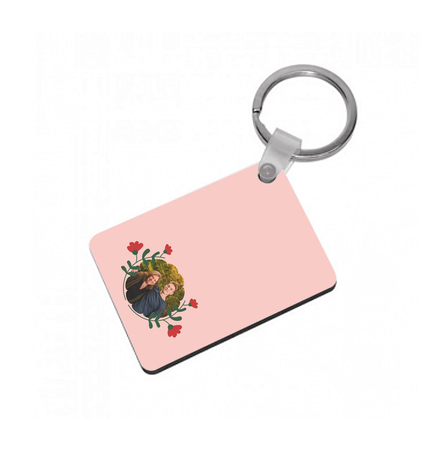 Red Flowers - Personalised Mother's Day Keyring
