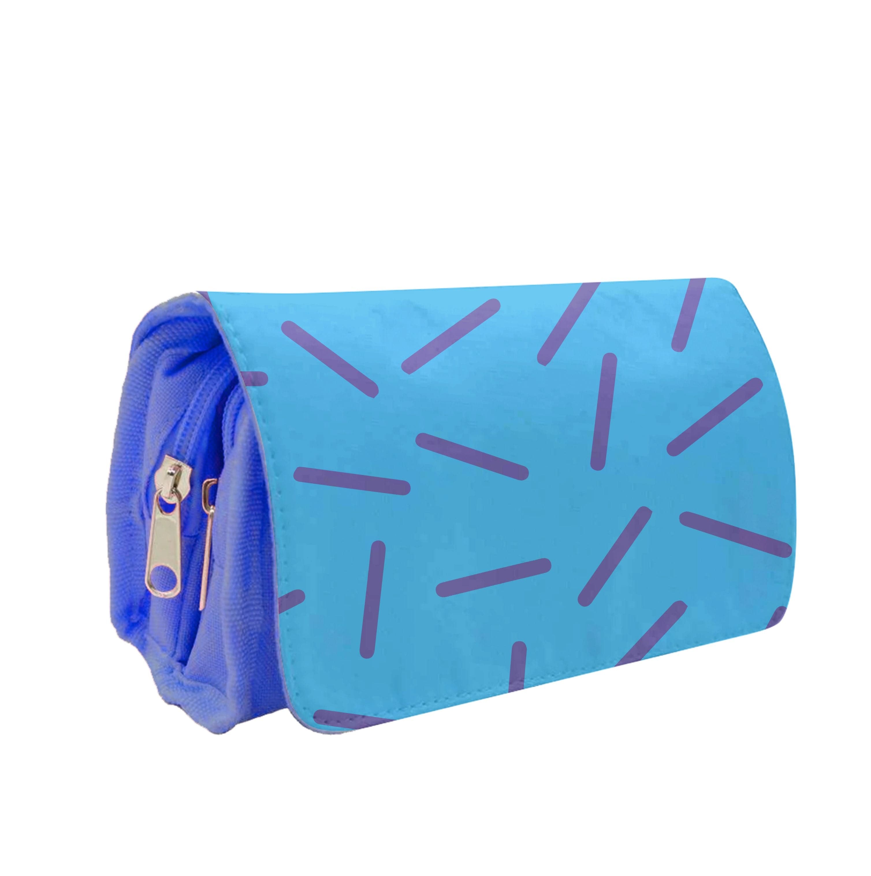 Blue Line Pattern - Eighties Pencil Case