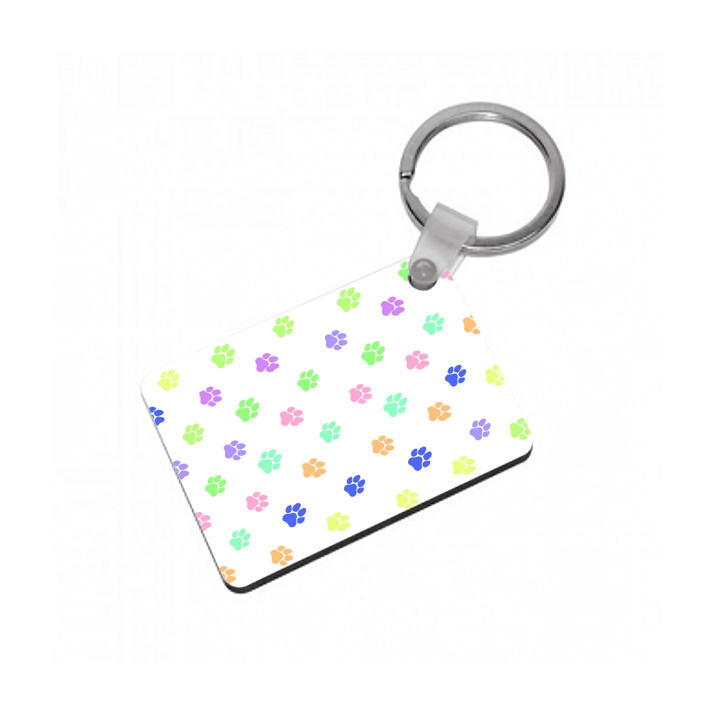 Coloured patterns - Dog Patterns Keyring