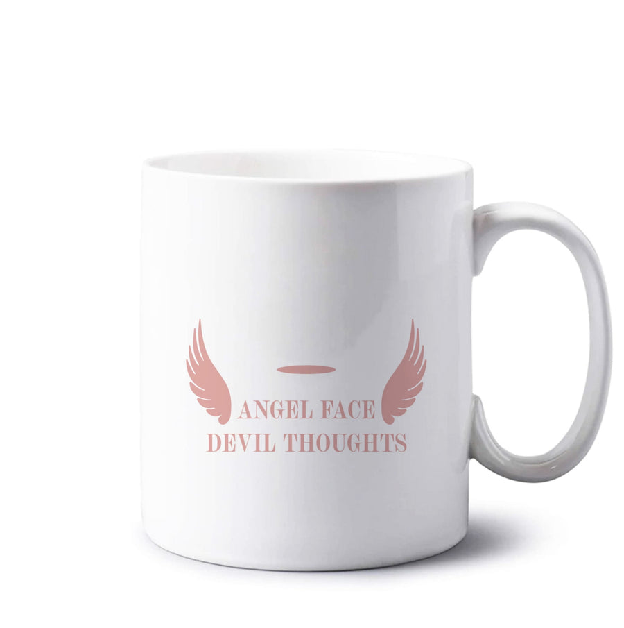 Angel Face Devil Thoughts Mug