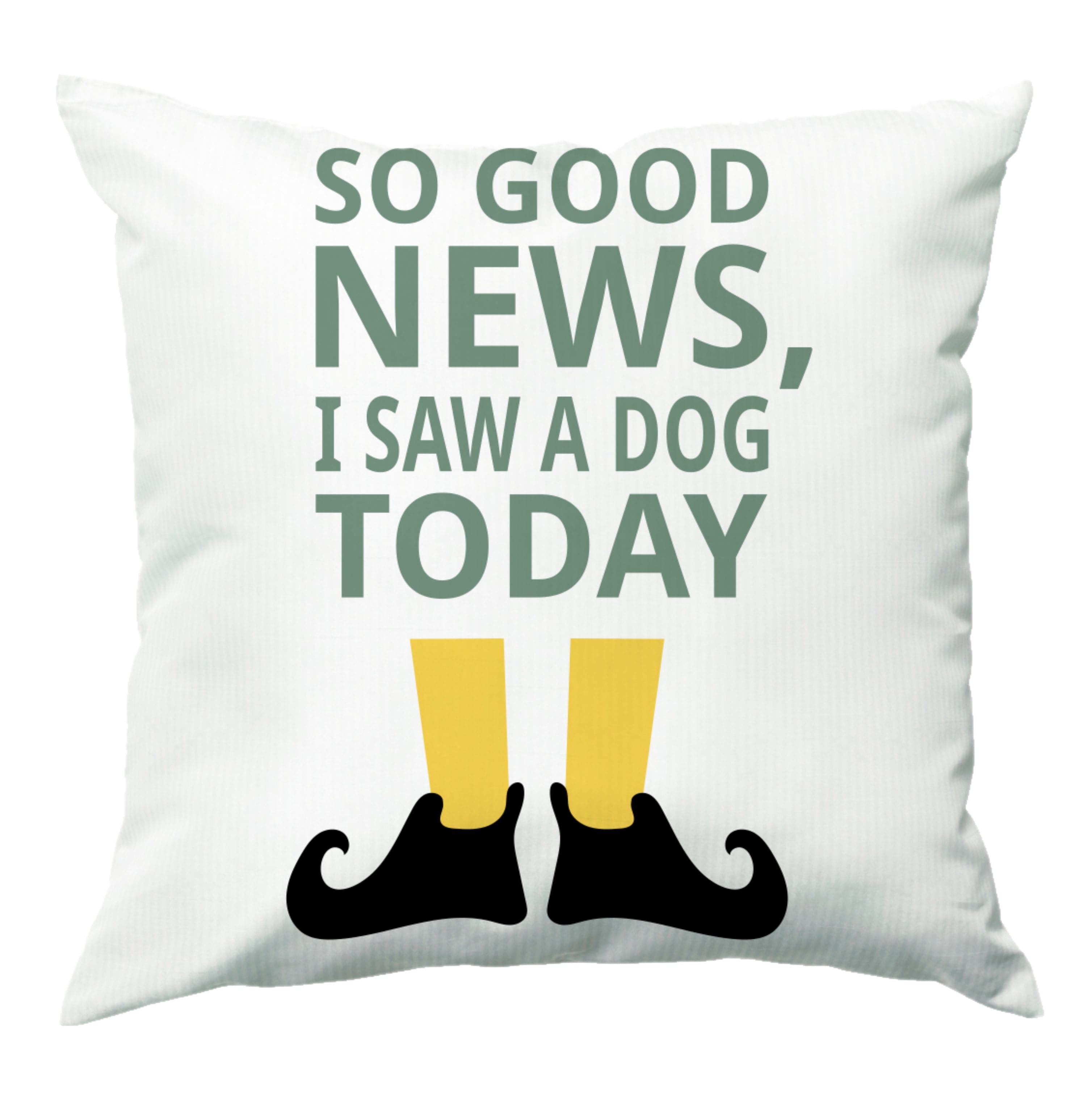 I Saw A Dog Today - Elf Cushion