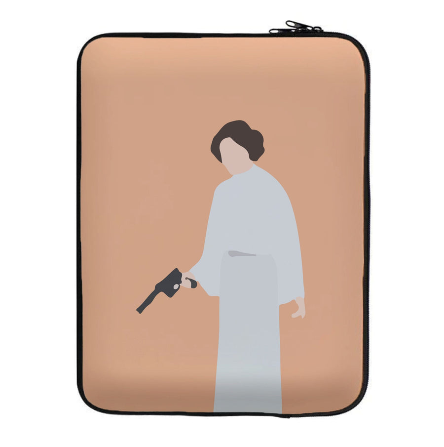 Princess Leia Faceless With Gun - Star Wars Laptop Sleeve