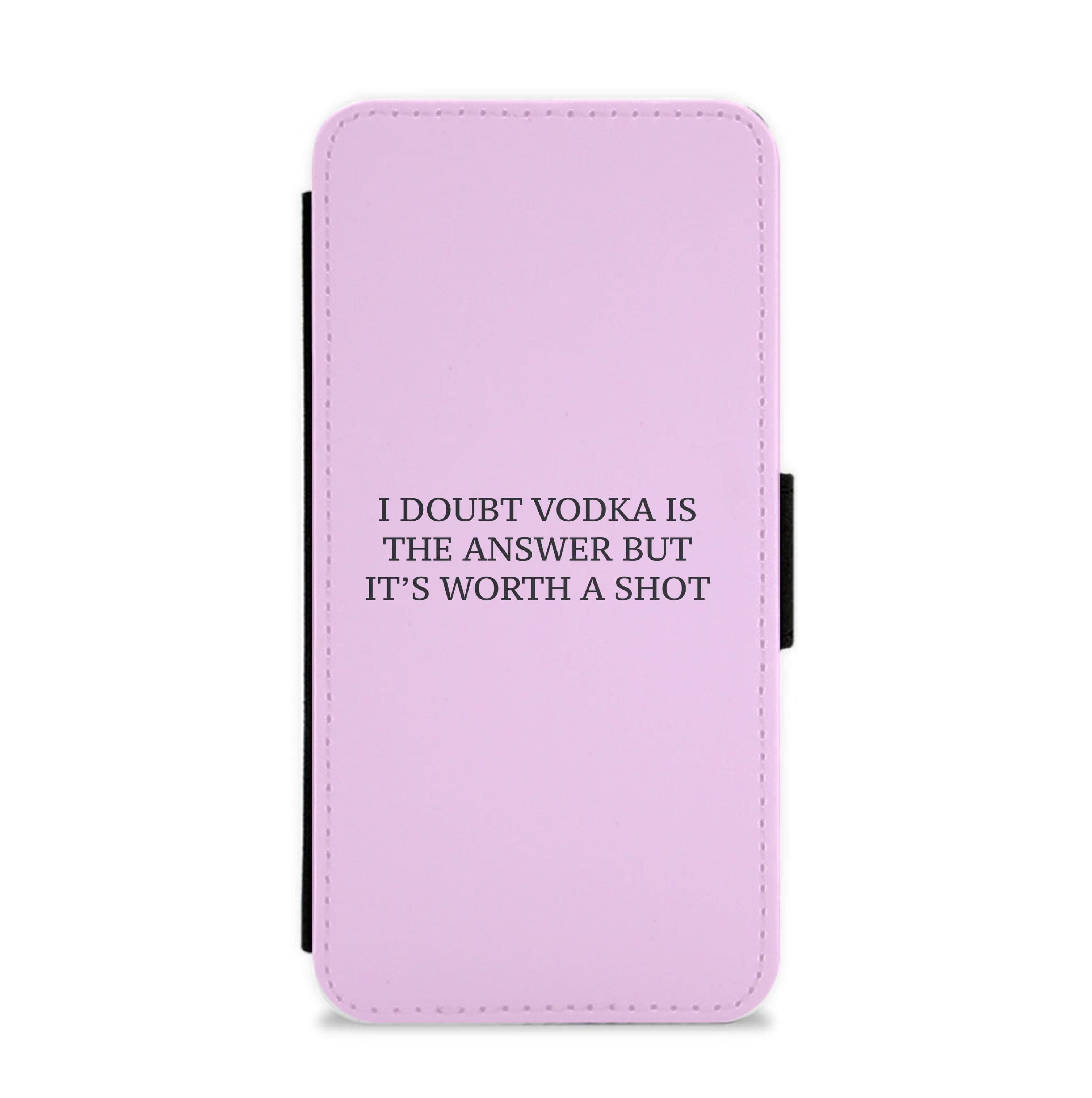 I Doubt Vodka - Summer Quotes Flip / Wallet Phone Case