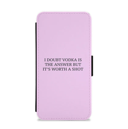 I Doubt Vodka - Summer Quotes Flip / Wallet Phone Case